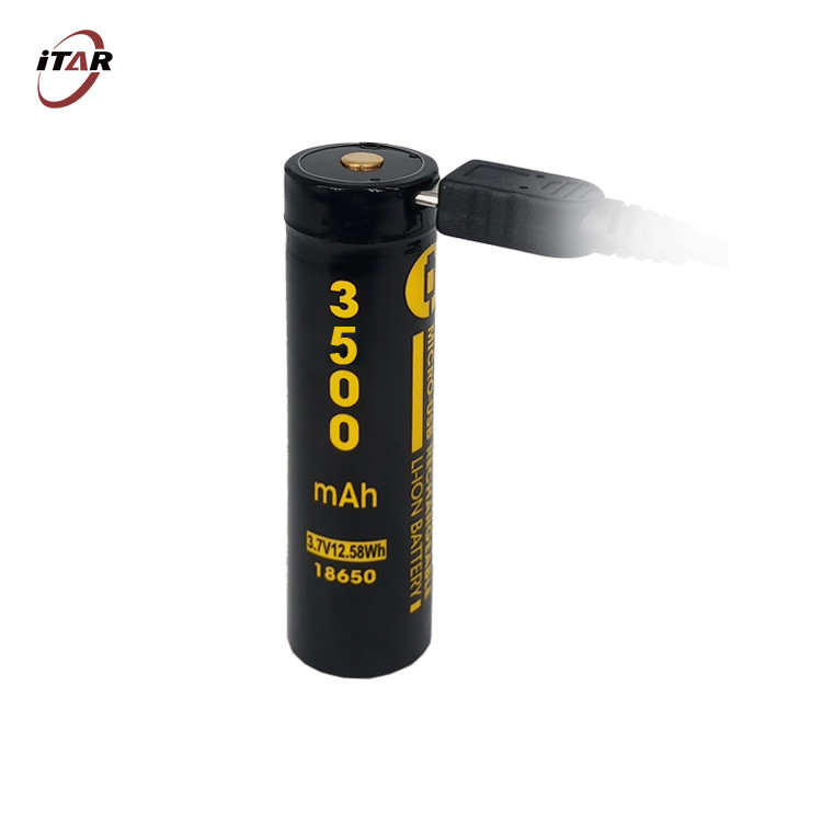 500 Cycles 3.7 Volt Rechargeable Battery Lithium Ion Cells 18650 With