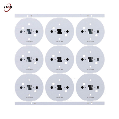 19W MCPCB LED Plate , LED PCB Board Thermal Coefficient Blue Black White Color