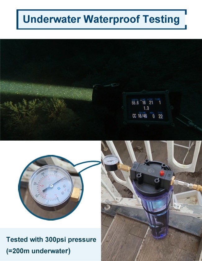 Underwater 200m Scuba Dive Lights LEP With 21700 Li Ion Battery